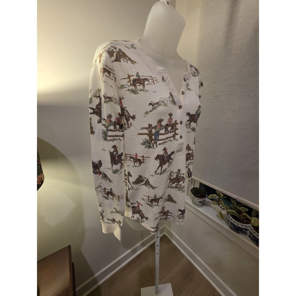 Eddie Bauer ILARIA URBINATI LIMITED EDITION Henley Women's S Western Rodeo NWOT - Picture 8 of 16